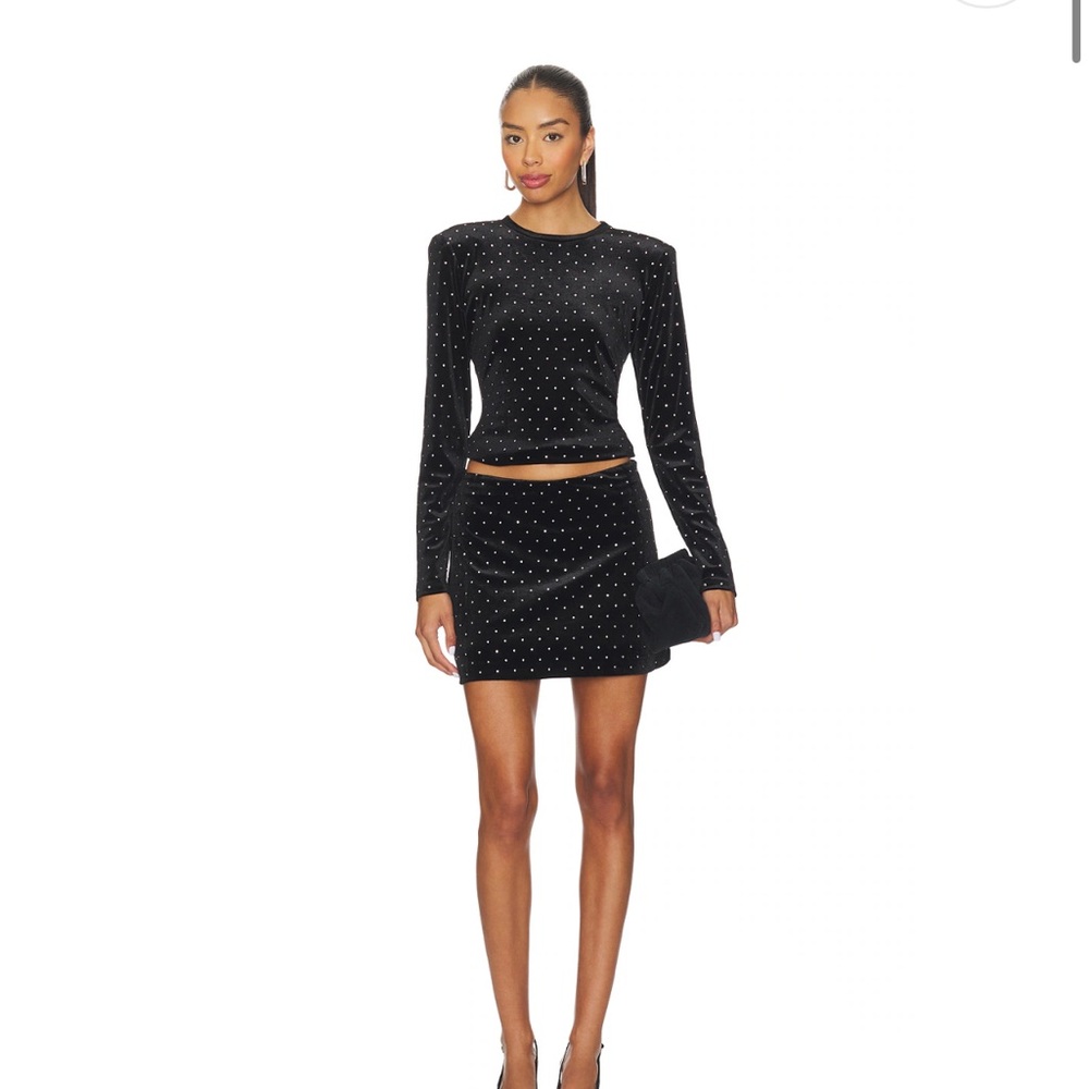 Steve Madden Maddilyn Top and Cindi Skirt in Black - Size Medium - Picture 3 of 6